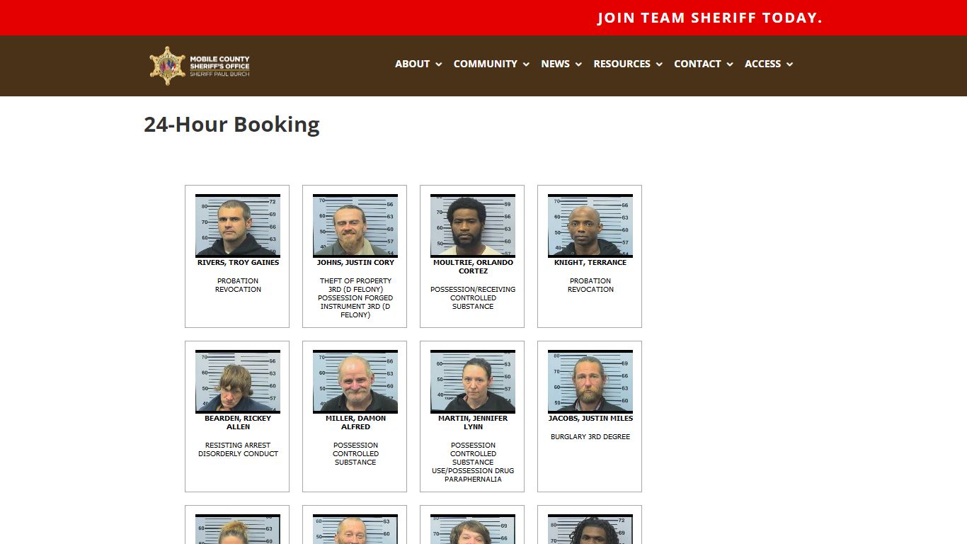 24-Hour Booking | Mobile County Sheriff's Office